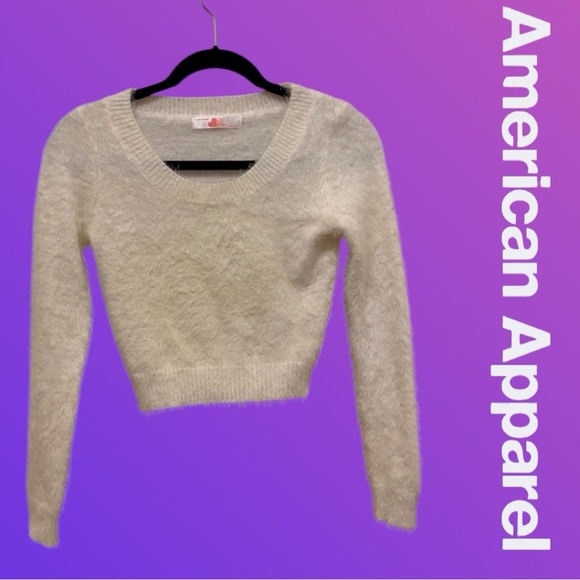 American Apparel fuzzy cropped top - Picture 11 of 12